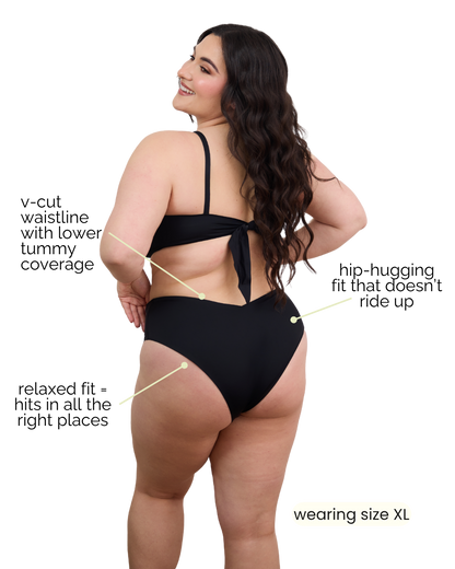 Jennings V-Cut High-Waisted Bikini Bottom