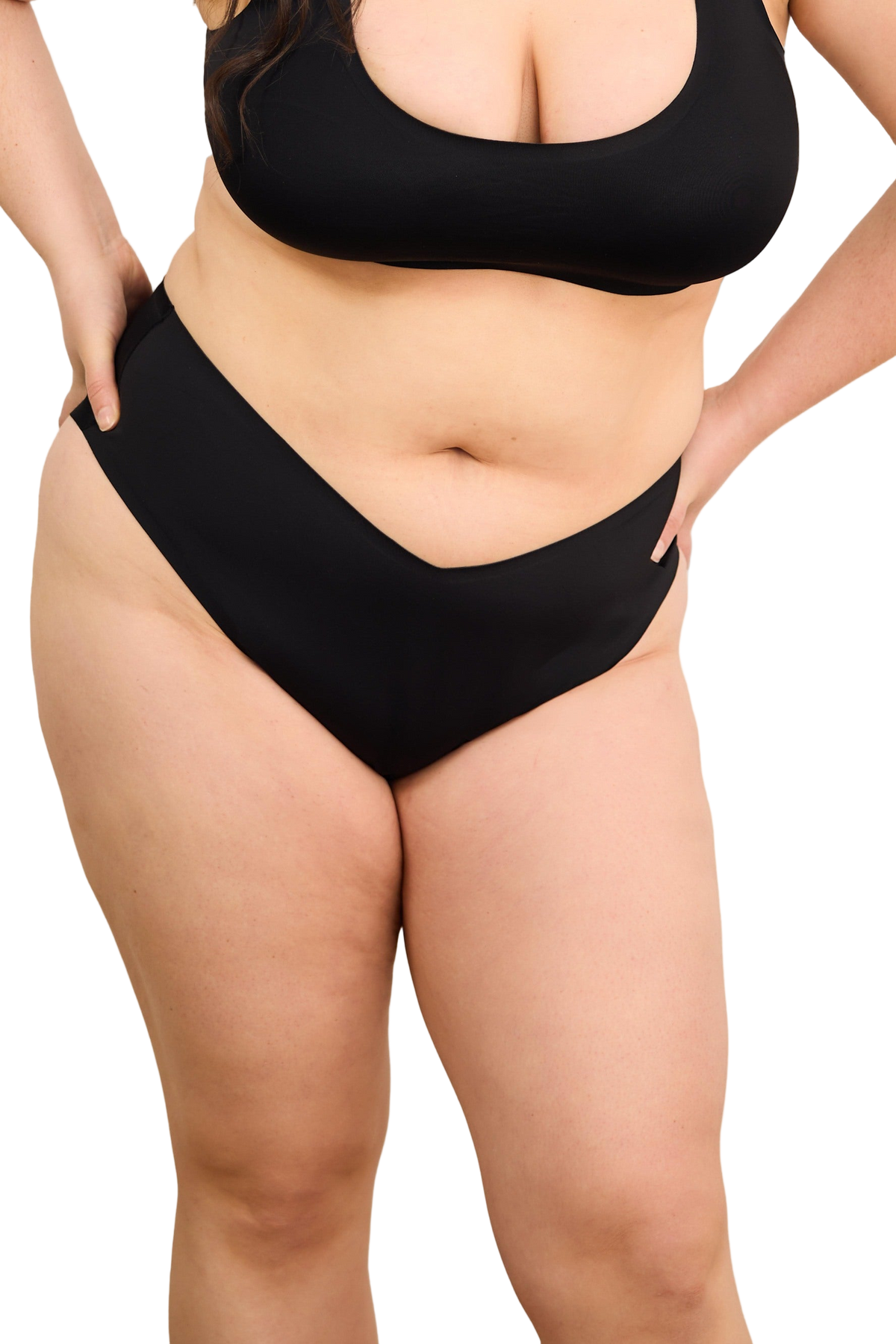 Jennings V-Cut High-Waisted Bikini Bottom